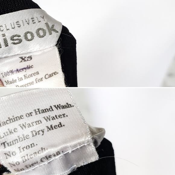 Exclusively Misook Black Full Zip Front Jacket Animal Print Trim Pockets Size XS - Picture 12 of 13